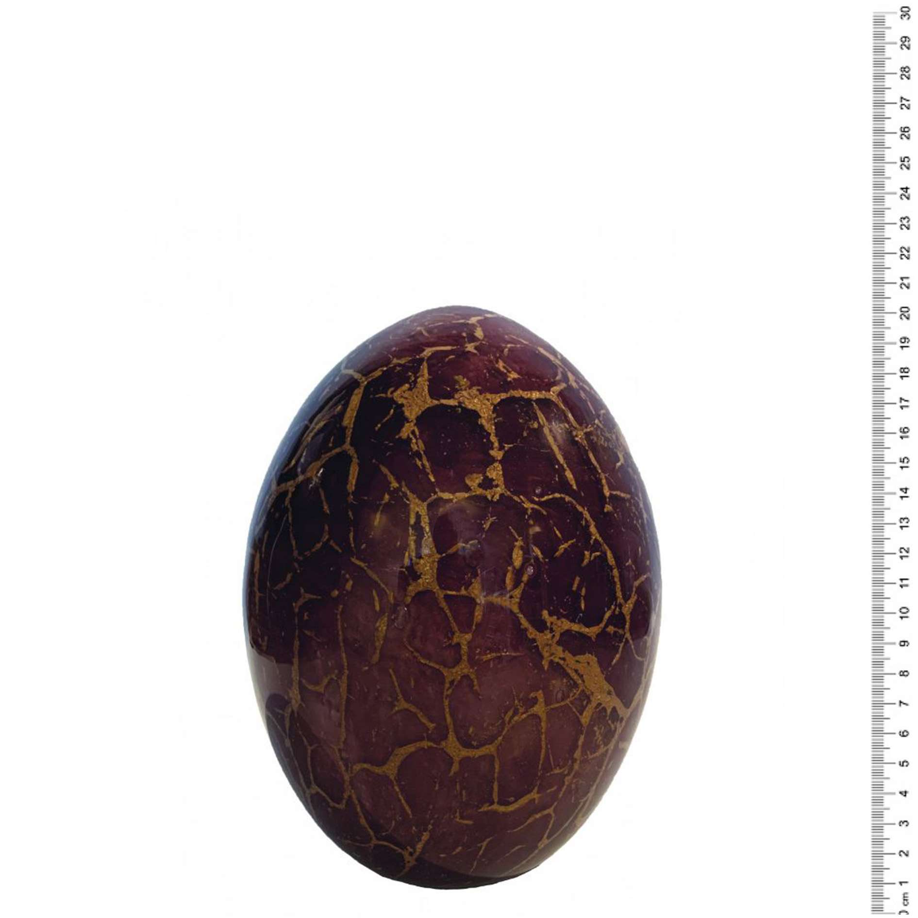 Glazen urn - Ovaal roze met bladgoud groot - 1,60 Liter - Afbeelding 4