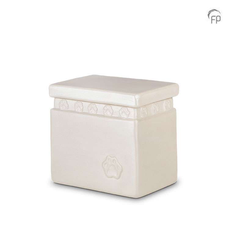 Biologische dierenurn - Urnature kistje wit - 0,85 Liter