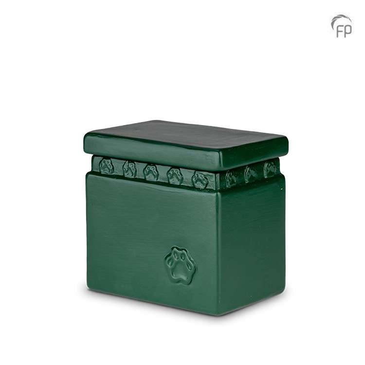 Biologische dierenurn - Urnature kistje groen - 0,5 Liter