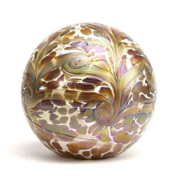 Glazen urn - Elan Goldflake groot - 4 Liter