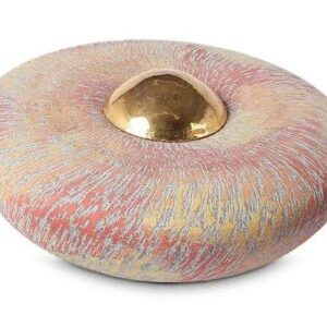 Keramische urn - Balance Disk regenboogkleuren groot - 4 Liter