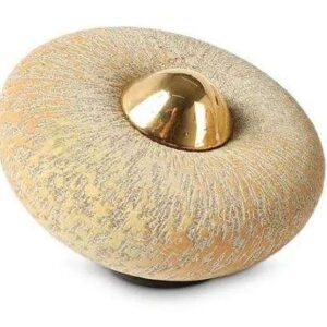 Keramische urn - Balance Disk geel klein - 1 Liter