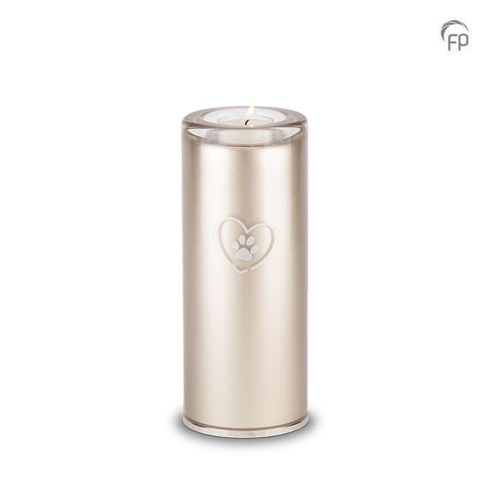 Glazen dierenurn - Kaarshouder licht medium - 0,90 Liter