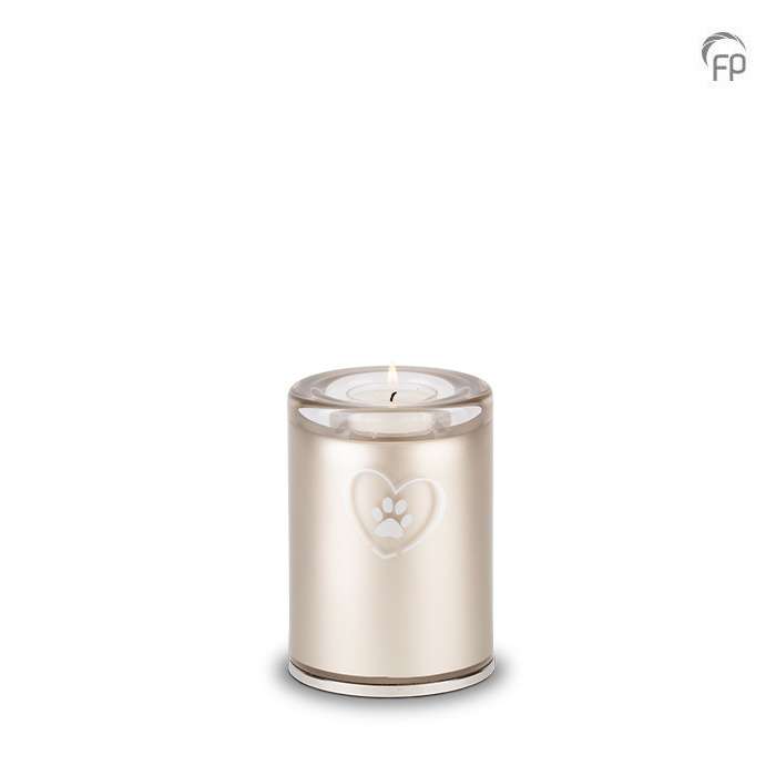 Glazen dierenurn - Kaarshouder licht klein - 0,40 Liter