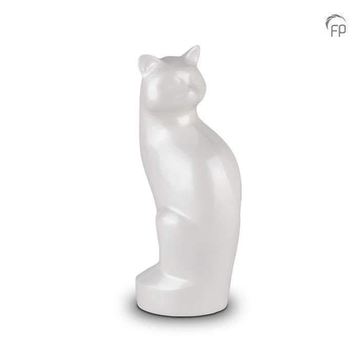 witte kat urn