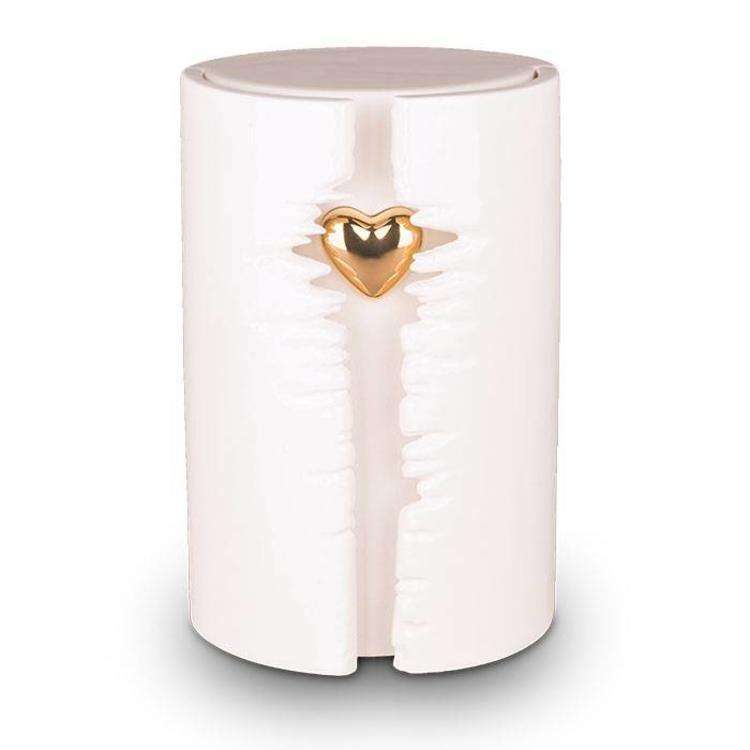 Keramische urn - Mastaba Ceramika wit met LED - 3,80 Liter