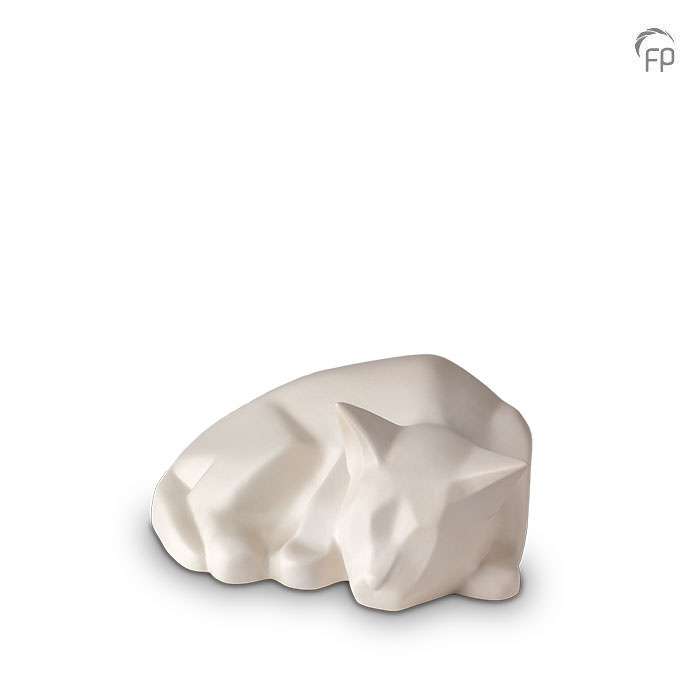 Keramische dierenurn - Mastaba Ceramika kat matwit liggend - 0,50 Liter