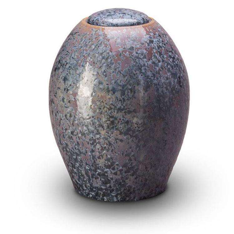 Keramische urn - Pottery Bonny kristal lak blauw - 3,80 Liter