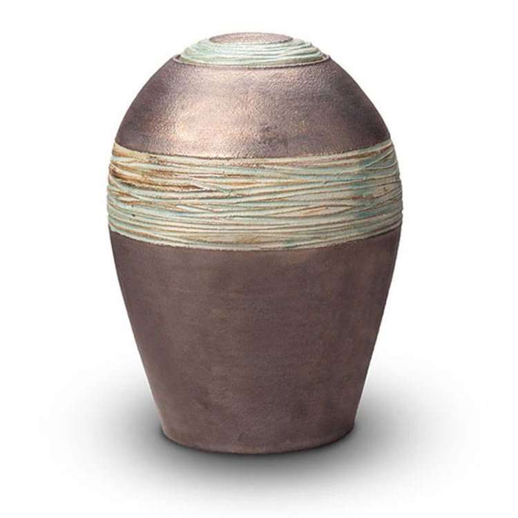 Keramische urn - Pottery Bonny metallic/antraciet - 5,40 Liter