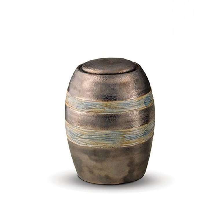 Keramische urn - Pottery Bonny metallic/bruin medium - 1,60 Liter