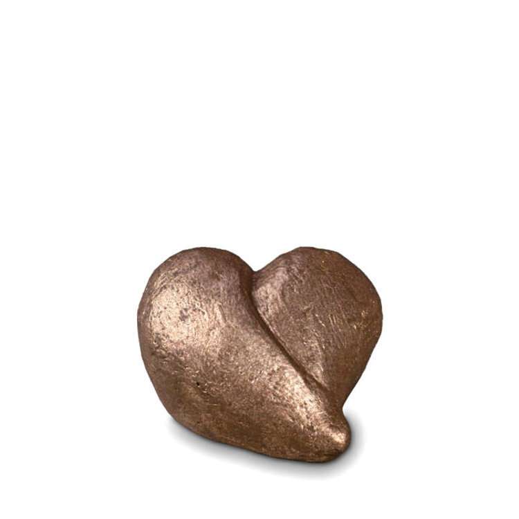 Keramische urn - Troost Gebroken Hart koperkleur - 0,05 Liter