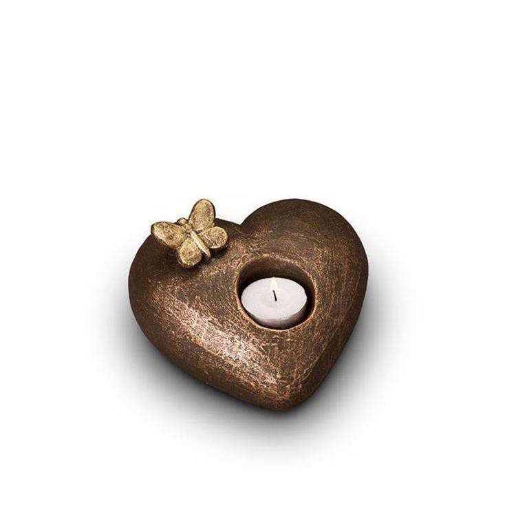 Keramische urn - Tederheid brons waxine - 0,50 Liter