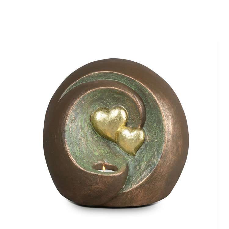 Keramische urn - Eeuwige Verbintenis brons waxine - 3 Liter