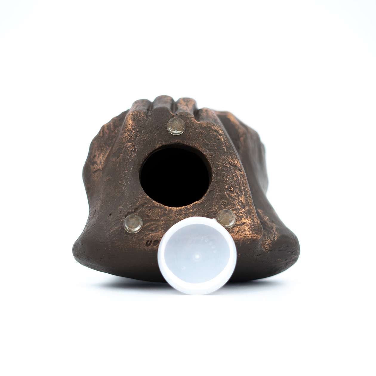 Keramische urn - Liggend Handje brons waxine - 0,10 Liter - Afbeelding 4