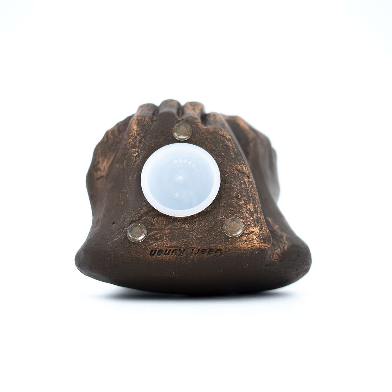 Keramische urn - Liggend Handje brons waxine - 0,10 Liter - Afbeelding 5