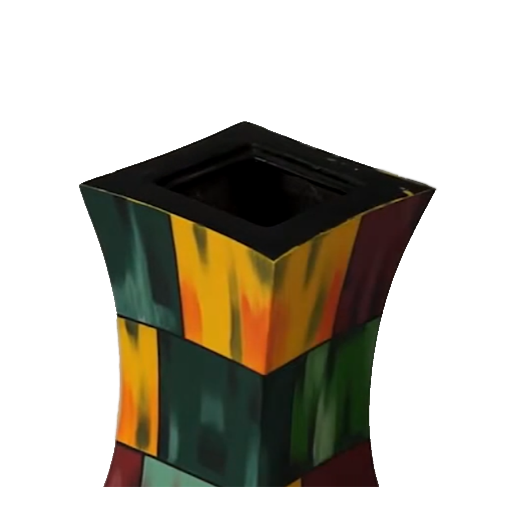 Glasfiber urn - Mengla Diabolo rood/geel/groen klein - 1,10 Liter - Afbeelding 5