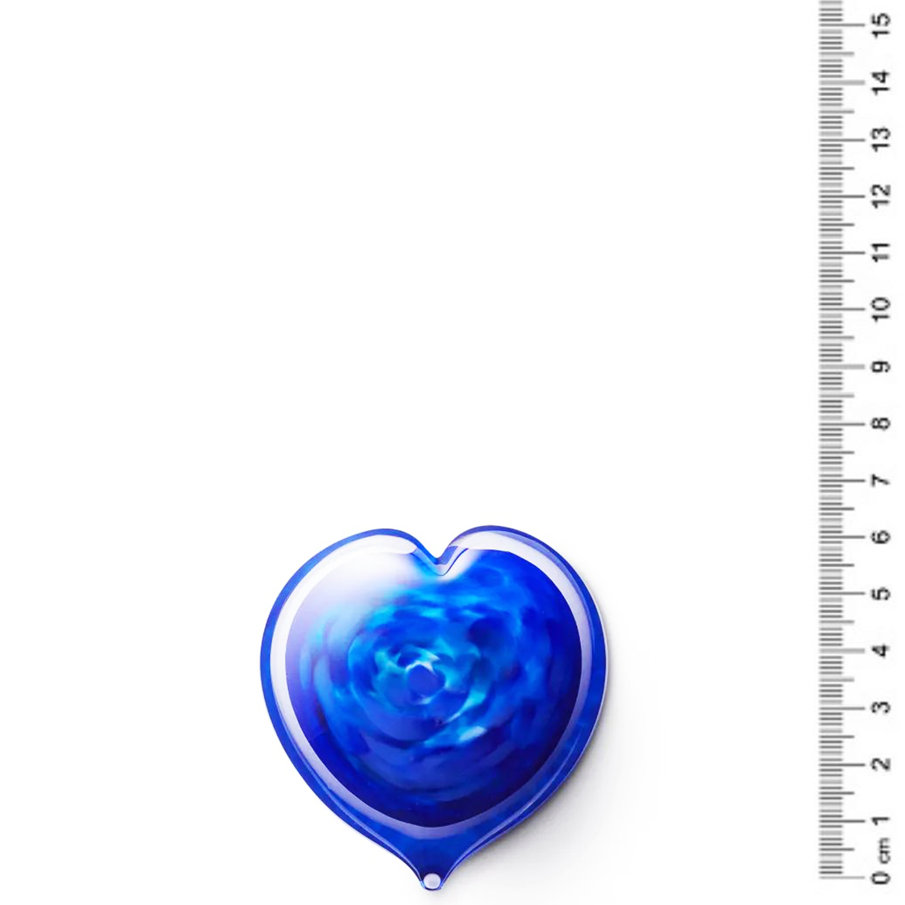 Glazen urn - Memorie Hart blauw Medium - 0,05 Liter - Afbeelding 2